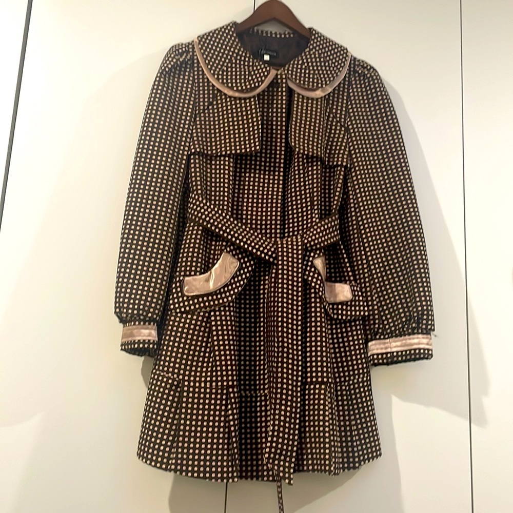 Brown Polka Dot Coat from JSK London